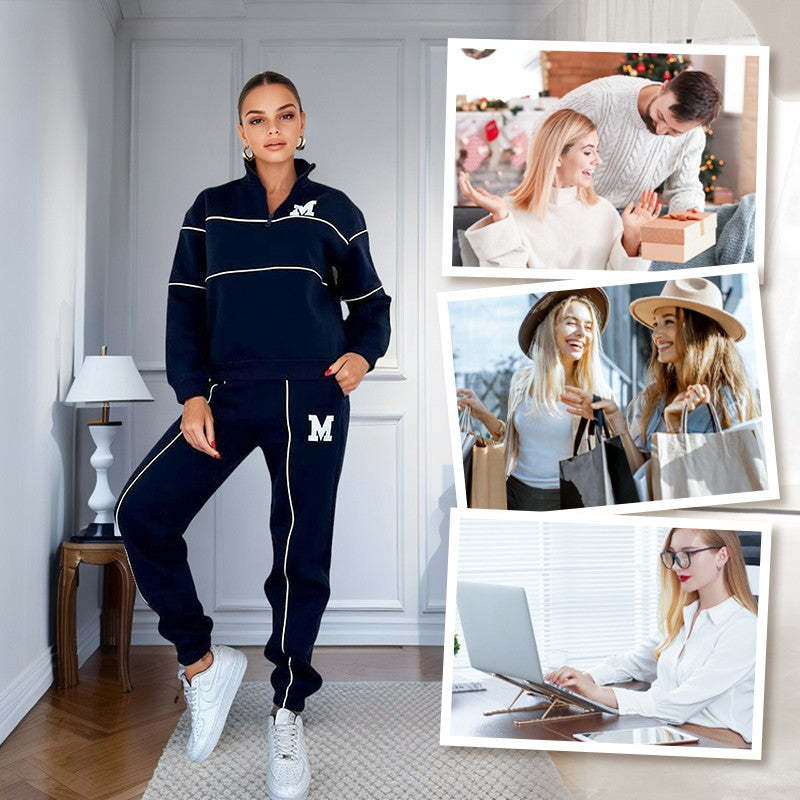 Womens 2 Piece Outfits Lounge Hoodless Pullover Sweatshirt Sweatsuit Sets