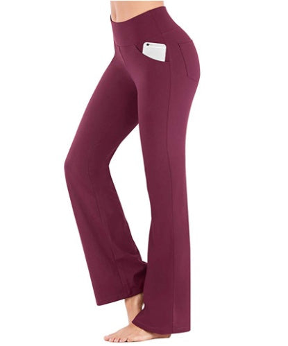 Lavender Wide Leg Trousers High Waist Casual Girls Yoga Pants