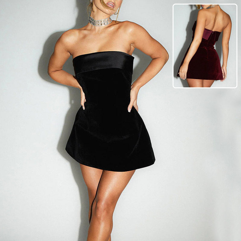 Ins Slim Tube-top Dress Fashion