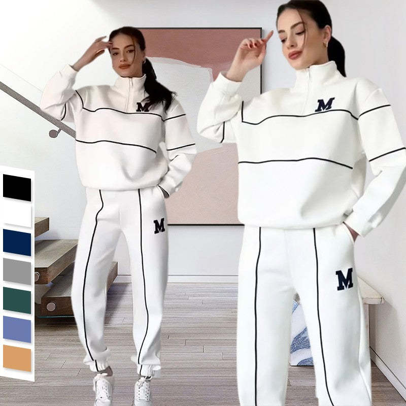 Womens 2 Piece Outfits Lounge Hoodless Pullover Sweatshirt Sweatsuit Sets