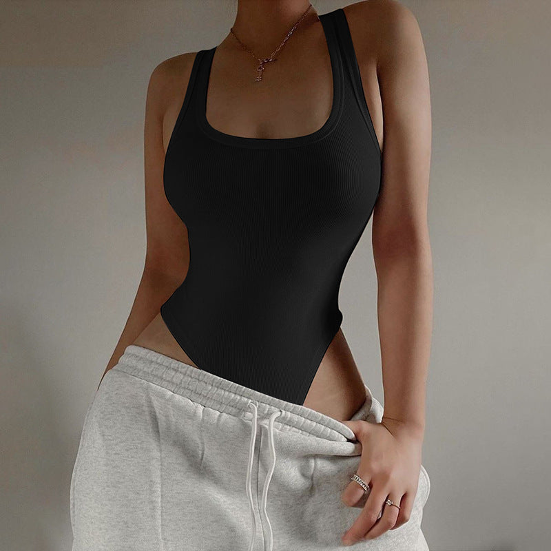 Sports Vest Casual Yoga Sexy Halter Short Sports Jumpsuit