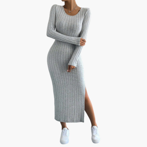 Knitted Long Dress Women's Clothing