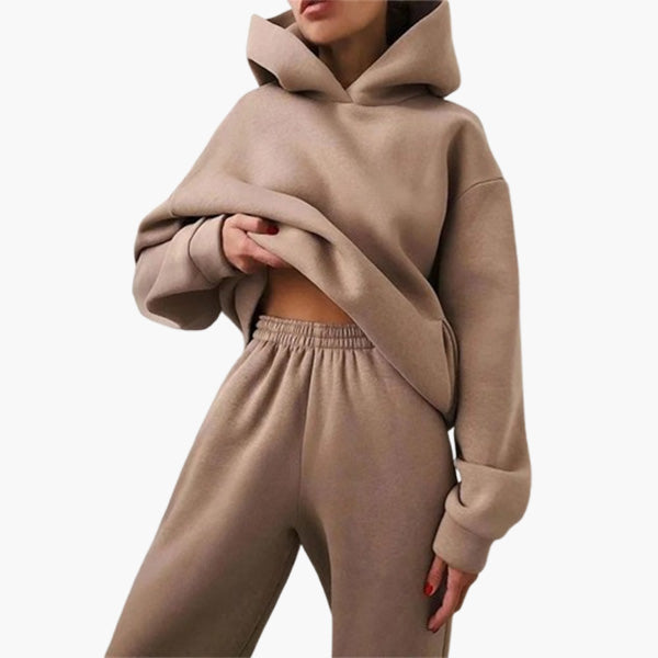 Women's Casual Hooded Sweater Two-piece Suit Clothes Hoodie Tracksuit