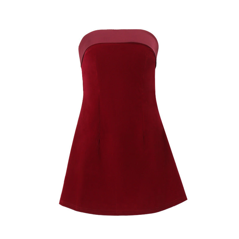 Ins Slim Tube-top Dress Fashion