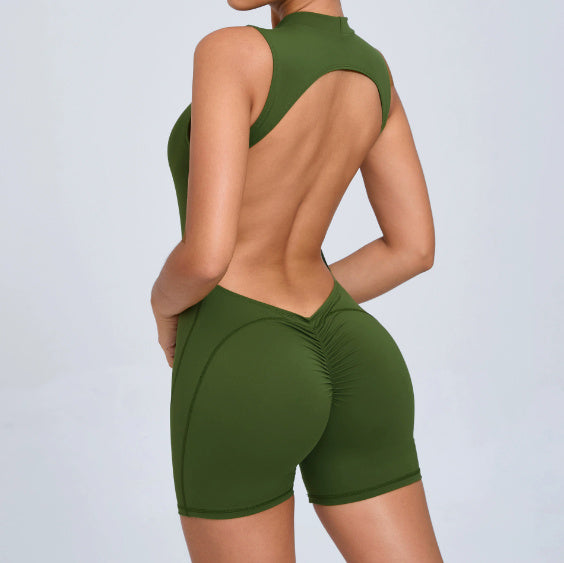 Sleeveless Back Hollow Yoga Jumpsuit