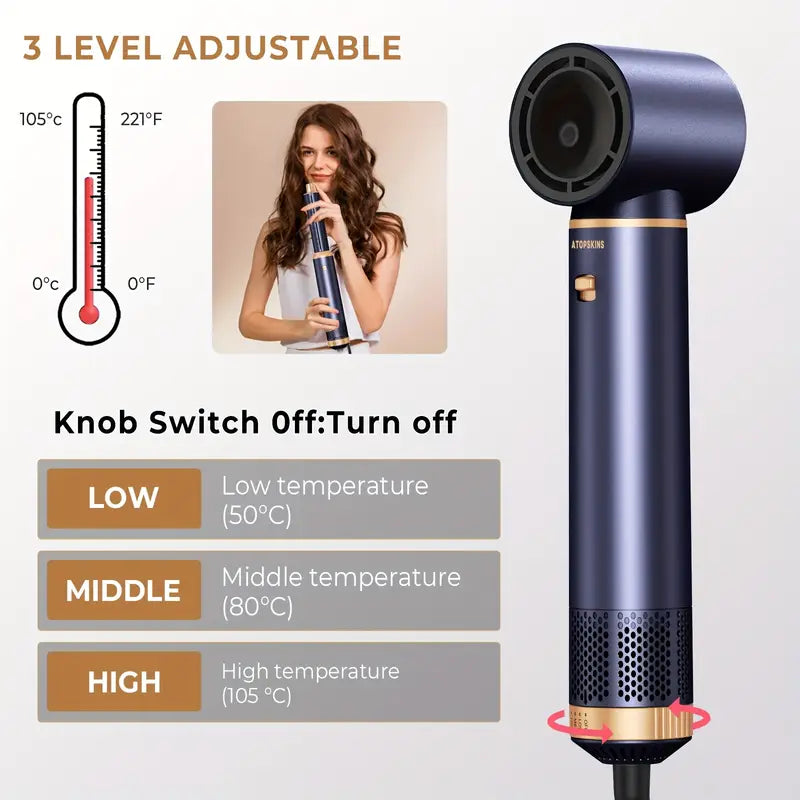 5-in-1 Hot Air Brush Set – Detachable Dryer Brush, Curler, Diffuser, Straightener, Nozzle | 2025 Upgrade Hair Styler for All Hair Types