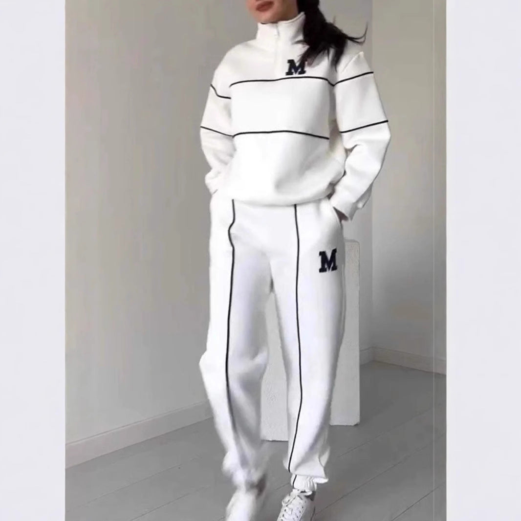 Womens 2 Piece Outfits Lounge Hoodless Pullover Sweatshirt Sweatsuit Sets